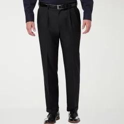 Haggar Premium Comfort Mens Cuffed Classic Fit Dress Pleated Pant