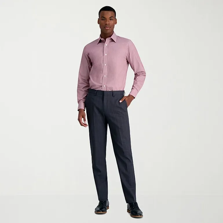 Haggar Premium Comfort Mens Slim Fit Long Sleeve Dress Shirt