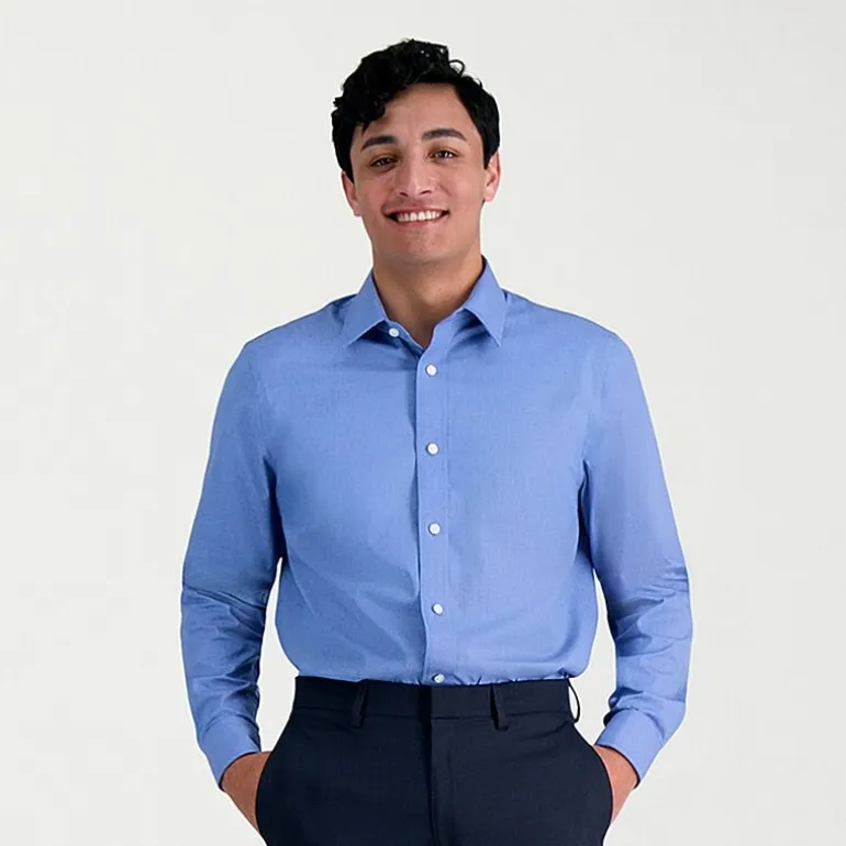 Haggar Premium Comfort Mens Slim Fit Long Sleeve Dress Shirt