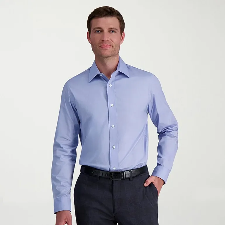 Haggar Premium Comfort Mens Slim Fit Long Sleeve Dress Shirt