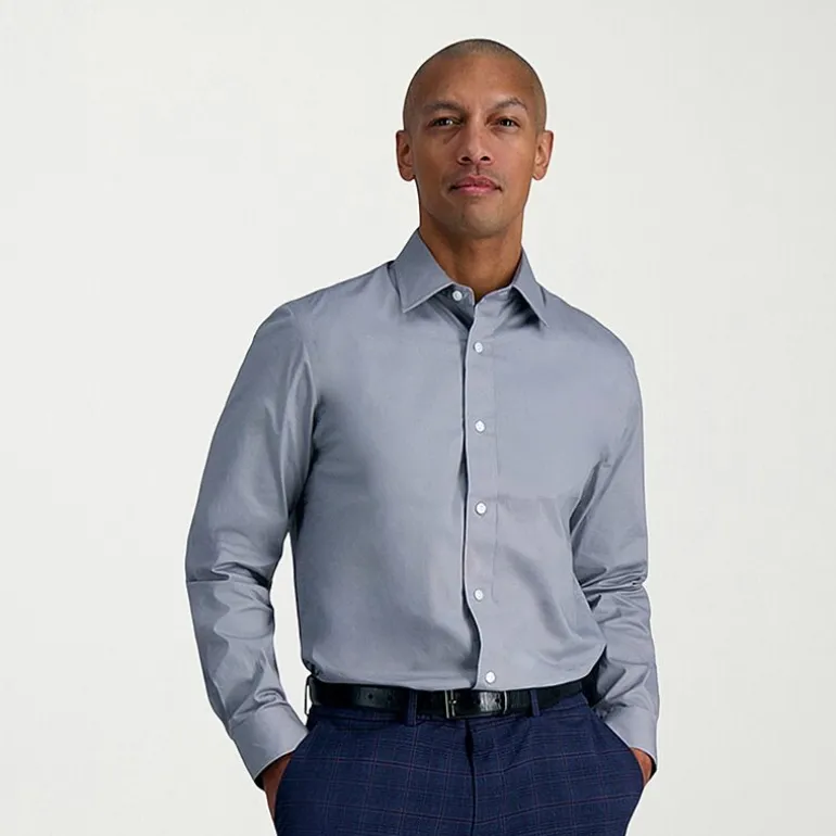 Haggar Premium Comfort Mens Slim Fit Long Sleeve Dress Shirt