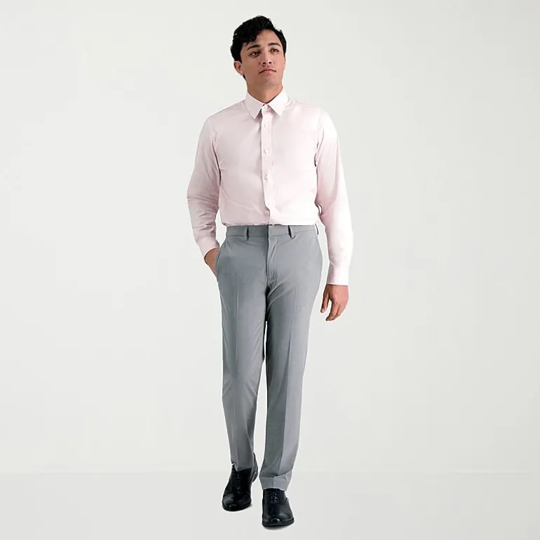 Haggar Premium Comfort Mens Slim Fit Long Sleeve Dress Shirt