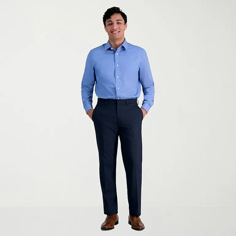Haggar Premium Comfort Mens Slim Fit Long Sleeve Dress Shirt