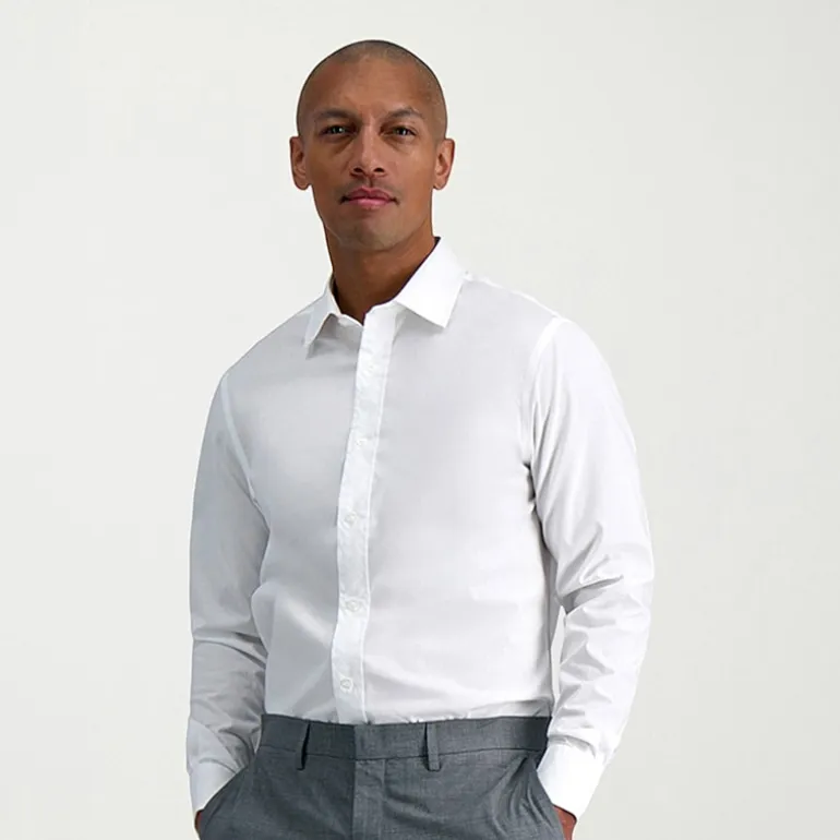 Haggar Premium Comfort Mens Slim Fit Long Sleeve Dress Shirt