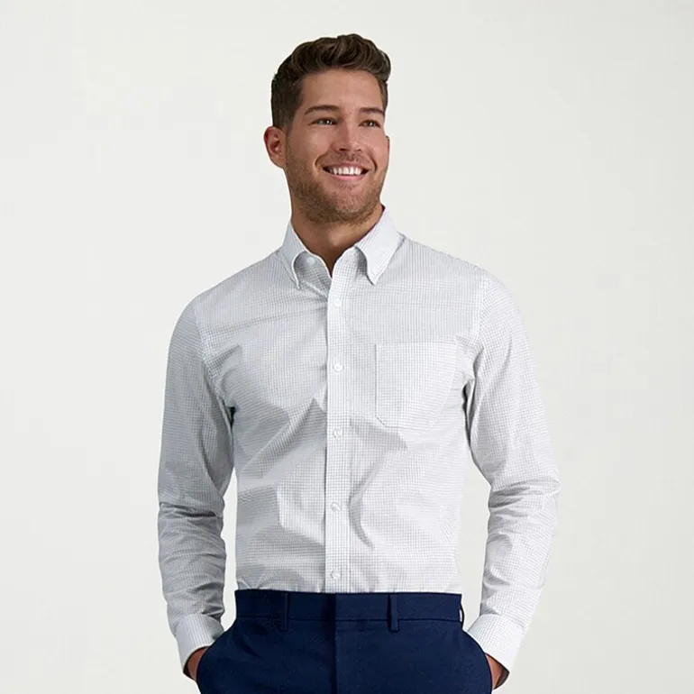 Haggar Premium Comfort Mens Slim Fit Easy Care Long Sleeve Dress Shirt