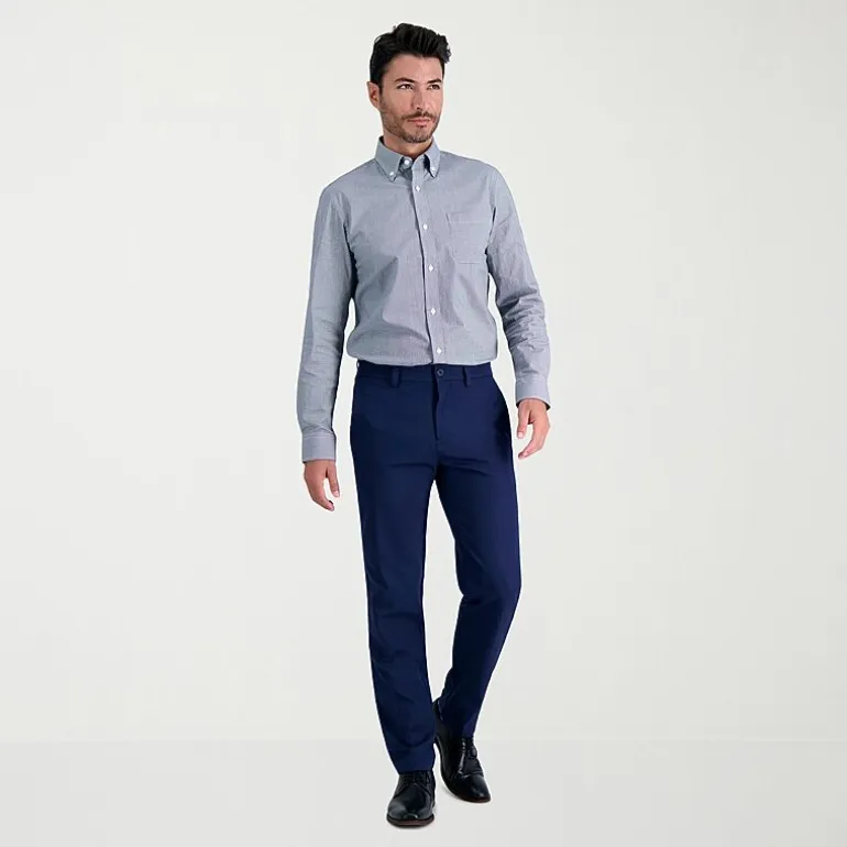 Haggar Premium Comfort Mens Slim Fit Easy Care Long Sleeve Dress Shirt