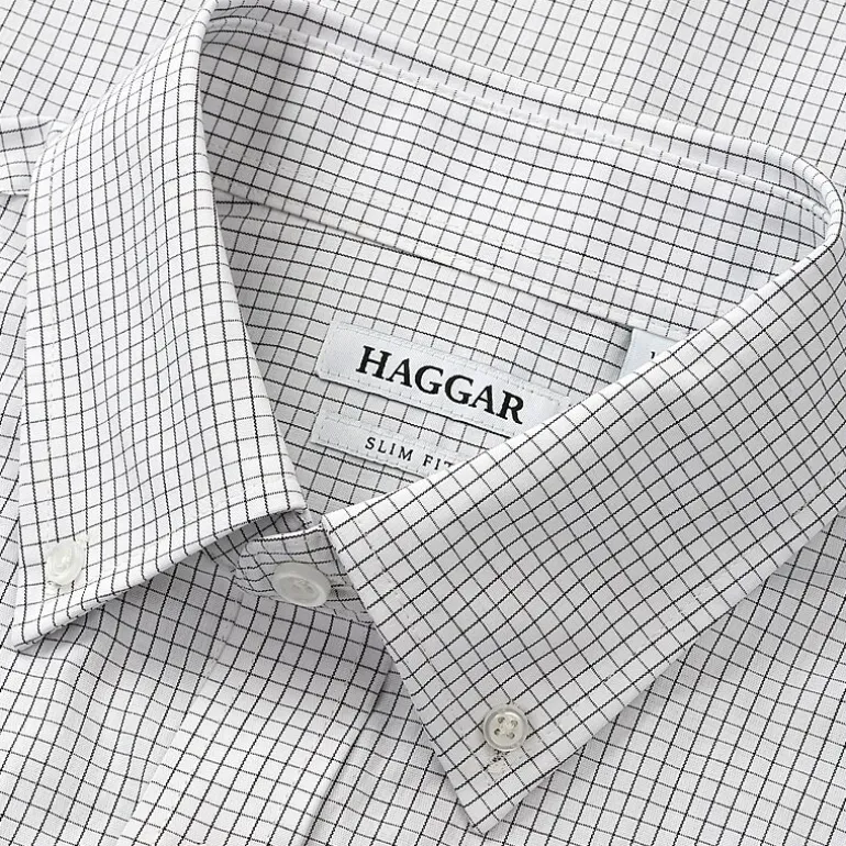 Haggar Premium Comfort Mens Slim Fit Easy Care Long Sleeve Dress Shirt