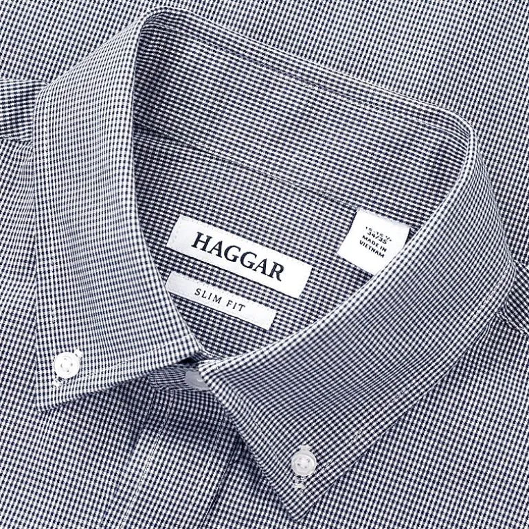 Haggar Premium Comfort Mens Slim Fit Easy Care Long Sleeve Dress Shirt