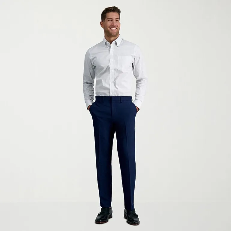 Haggar Premium Comfort Mens Slim Fit Easy Care Long Sleeve Dress Shirt