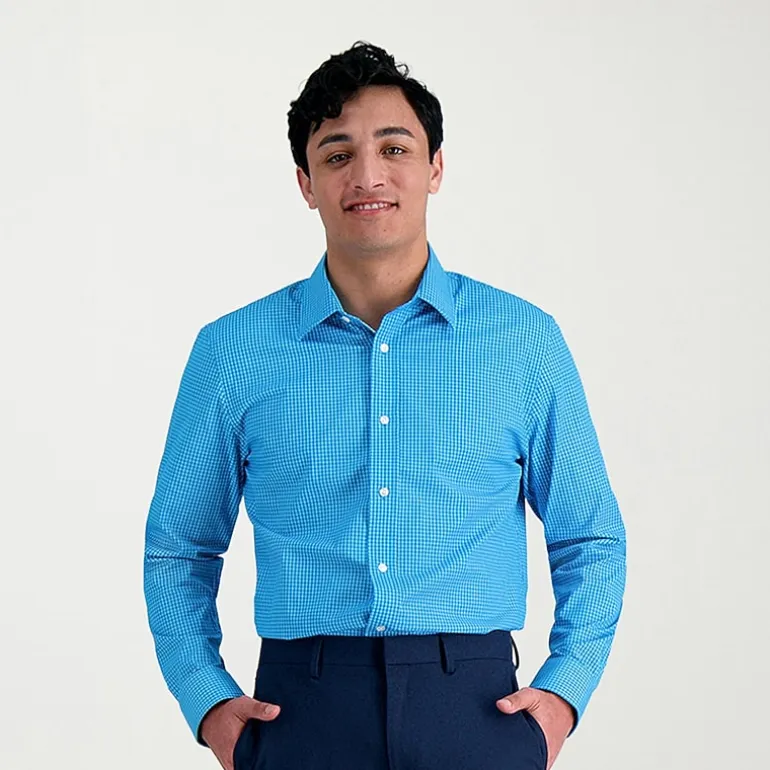Haggar Premium Comfort Mens Slim Fit Easy Care Long Sleeve Dress Shirt