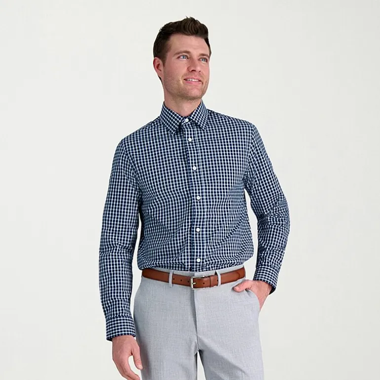 Haggar Premium Comfort Mens Slim Fit Easy Care Long Sleeve Dress Shirt