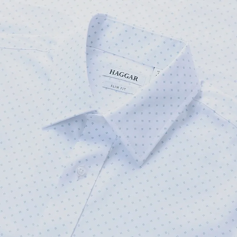 Haggar Premium Comfort Mens Slim Fit Easy Care Long Sleeve Dress Shirt
