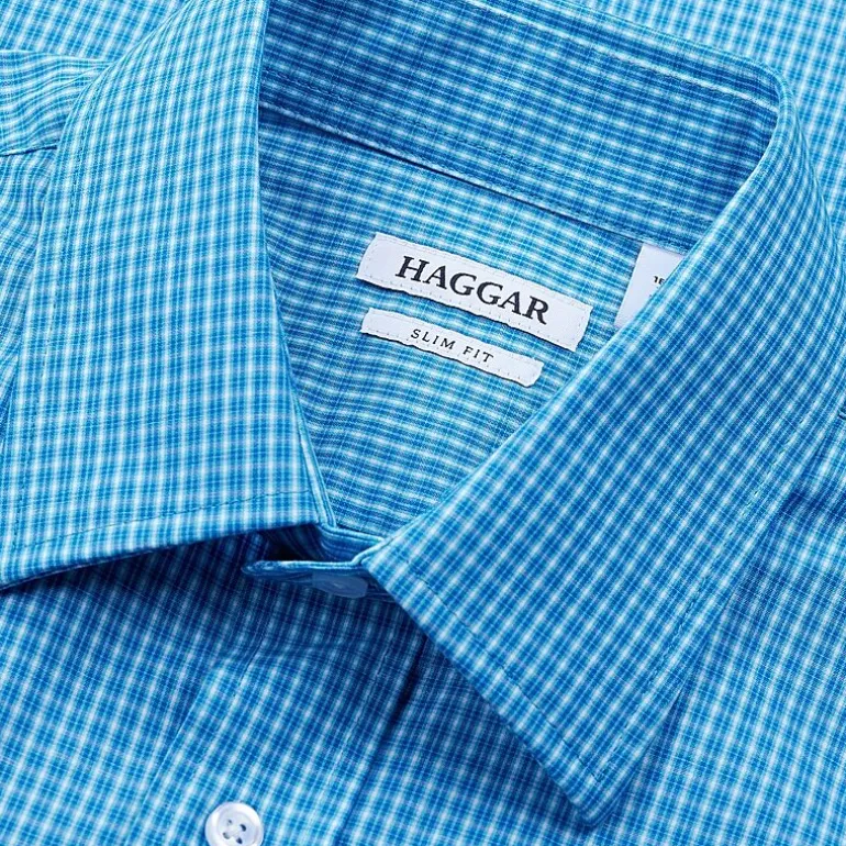 Haggar Premium Comfort Mens Slim Fit Easy Care Long Sleeve Dress Shirt