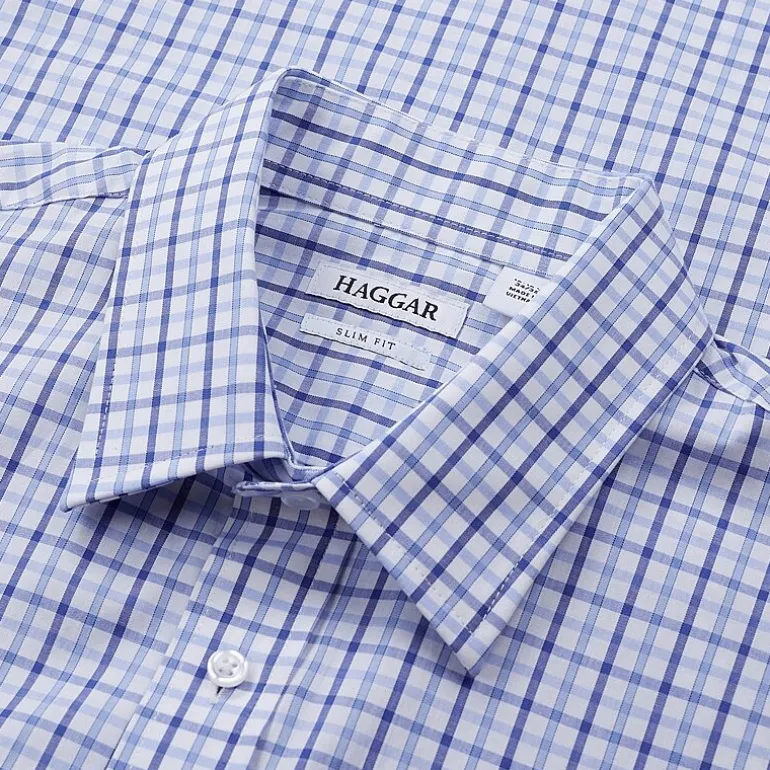 Haggar Premium Comfort Mens Slim Fit Easy Care Long Sleeve Dress Shirt