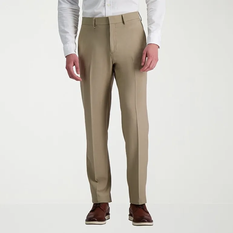 Haggar Premium Comfort Mens Straight Fit Dress Flat Front Pant