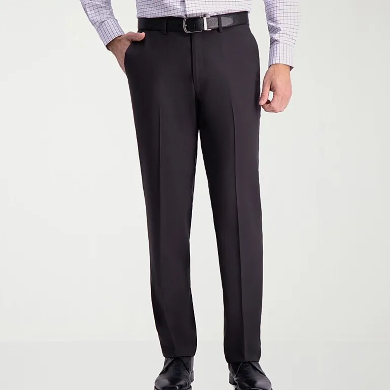 Haggar Premium Comfort Mens Straight Fit Dress Flat Front Pant