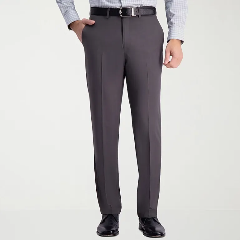 Haggar Premium Comfort Mens Straight Fit Dress Flat Front Pant
