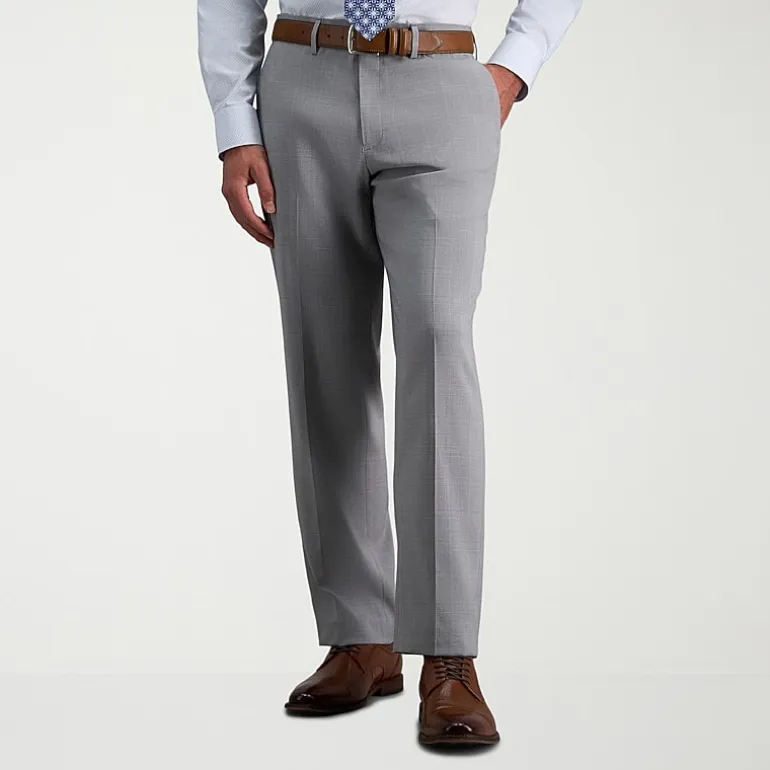 Haggar Premium Comfort Mens Straight Fit Dress Flat Front Pant