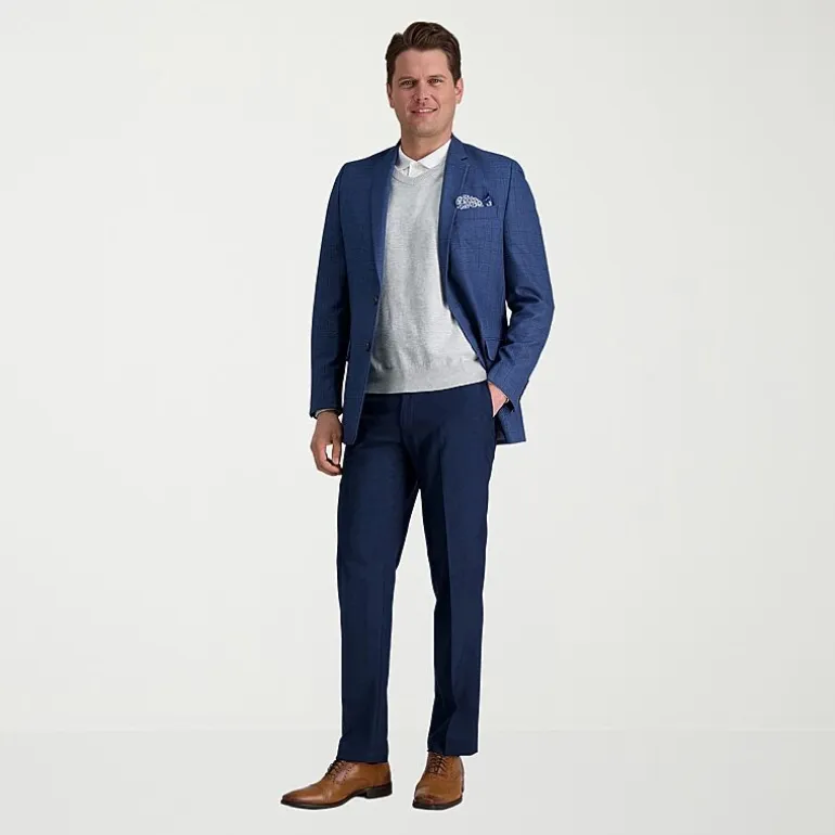 Haggar Premium Comfort Mens Straight Fit Dress Flat Front Pant