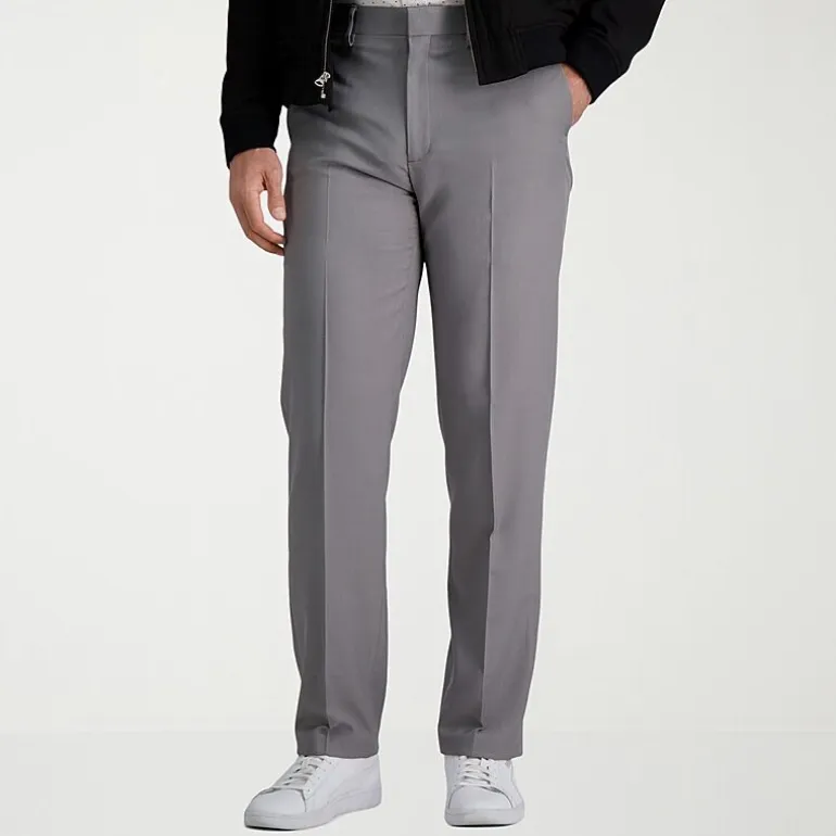 Haggar Premium Comfort Mens Straight Fit Dress Flat Front Pant