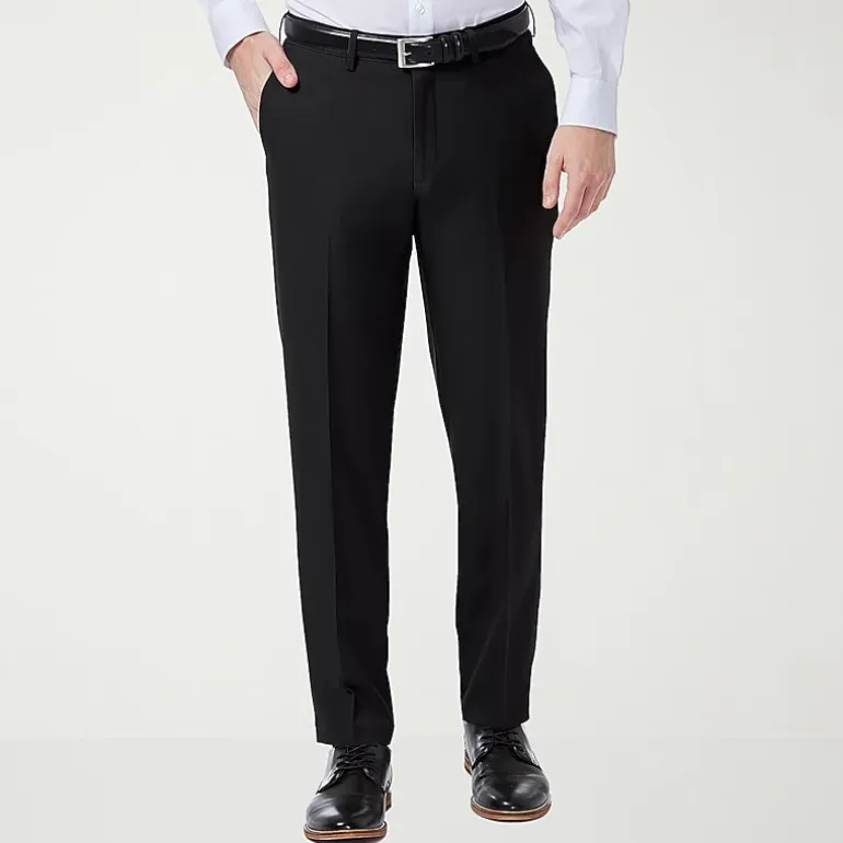 Haggar Premium Comfort Mens Slim Fit Dress Flat Front Pant