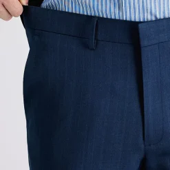 Haggar Premium Comfort Tonal Windowpane Mens Comfort Waistband Straight Fit Dress Flat Front Pant