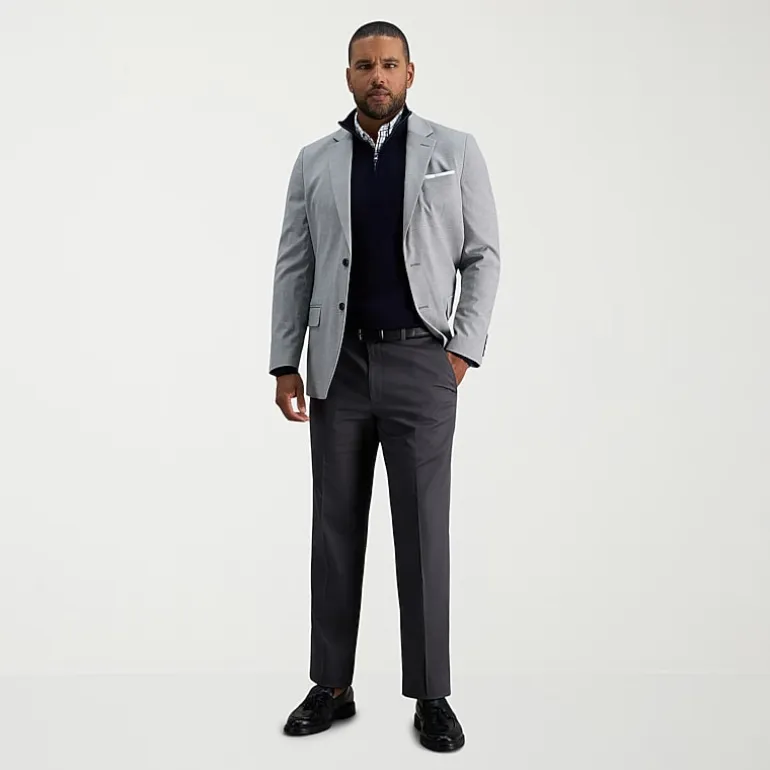 Haggar Premium No Iron Khaki Mens Classic Fit Flat Front Pant