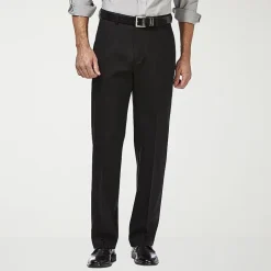 Haggar Premium No Iron Khaki Mens Classic Fit Flat Front Pant