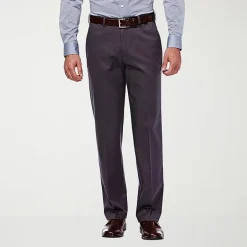 Haggar Premium No Iron Khaki Mens Classic Fit Flat Front Pant