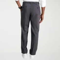 Haggar Premium No Iron Khaki Mens Classic Fit Pleated Pant