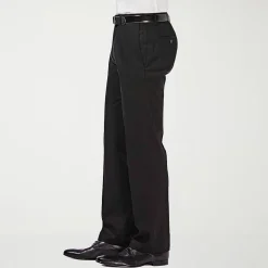 Haggar Premium No Iron Khaki Mens Comfort Waistband Straight Fit Flat Front Pant