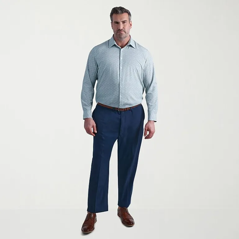 Haggar Smart Wash Big and Tall Mens Classic Fit Easy Care Long Sleeve Dress Shirt