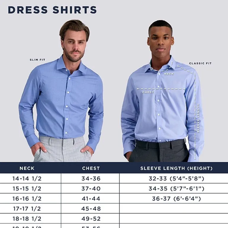 Haggar Smart Wash Big and Tall Mens Classic Fit Easy Care Long Sleeve Dress Shirt