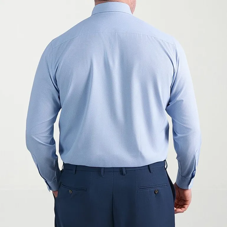 Haggar Smart Wash Big and Tall Mens Classic Fit Easy Care Long Sleeve Dress Shirt
