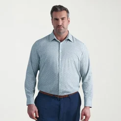 Haggar Smart Wash Big and Tall Mens Classic Fit Easy Care Long Sleeve Dress Shirt