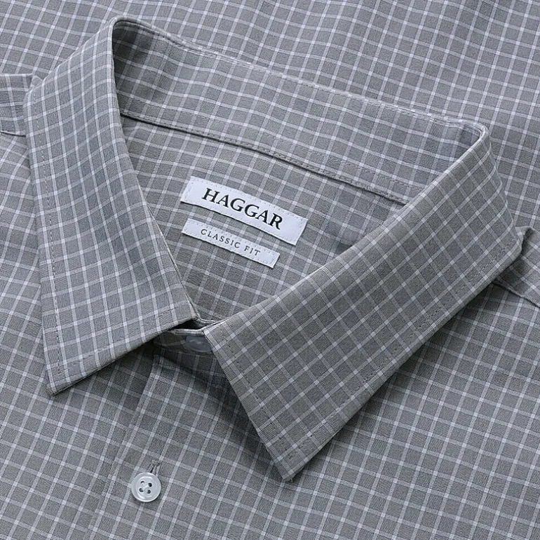 Haggar Smart Wash Big and Tall Mens Classic Fit Easy Care Long Sleeve Dress Shirt