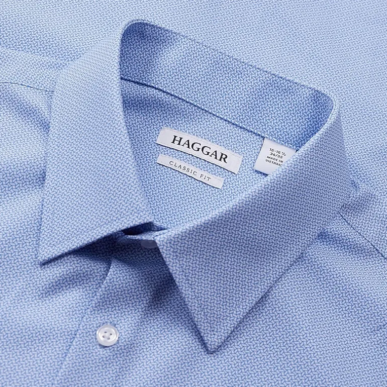 Haggar Smart Wash Big and Tall Mens Classic Fit Easy Care Long Sleeve Dress Shirt