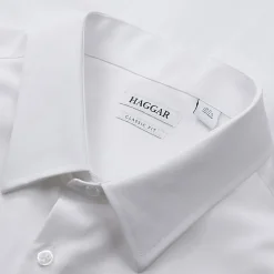 Haggar Smart Wash Big and Tall Mens Classic Fit Easy Care Long Sleeve Dress Shirt