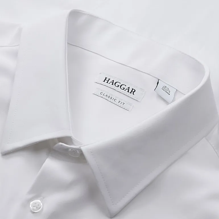 Haggar Smart Wash Big and Tall Mens Classic Fit Easy Care Long Sleeve Dress Shirt