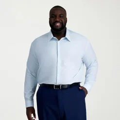 Haggar Smart Wash Big and Tall Mens Classic Fit Easy Care Long Sleeve Dress Shirt