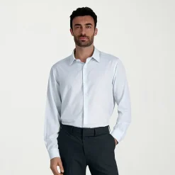 Haggar Smart Wash Mens Classic Fit Easy Care Long Sleeve Dress Shirt