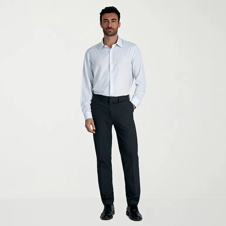 Haggar Smart Wash Mens Classic Fit Easy Care Long Sleeve Dress Shirt