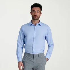 Haggar Smart Wash Mens Classic Fit Easy Care Long Sleeve Dress Shirt
