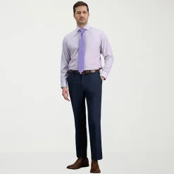 Haggar Smart Wash Mens Classic Fit Easy Care Long Sleeve Dress Shirt