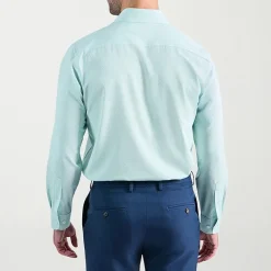 Haggar Smart Wash Mens Classic Fit Easy Care Long Sleeve Dress Shirt