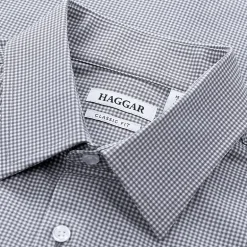 Haggar Smart Wash Mens Classic Fit Easy Care Long Sleeve Dress Shirt