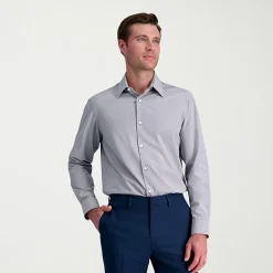 Haggar Smart Wash Mens Classic Fit Easy Care Long Sleeve Dress Shirt
