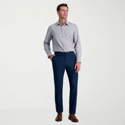 Haggar Smart Wash Mens Classic Fit Easy Care Long Sleeve Dress Shirt