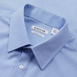 Haggar Smart Wash Mens Classic Fit Easy Care Long Sleeve Dress Shirt