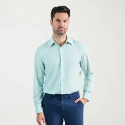 Haggar Smart Wash Mens Classic Fit Easy Care Long Sleeve Dress Shirt